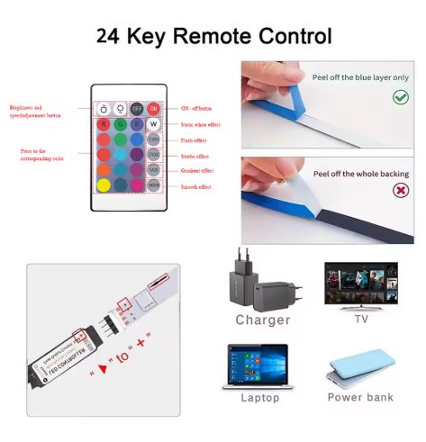 RGB LED Strip Lights (Home Decor)