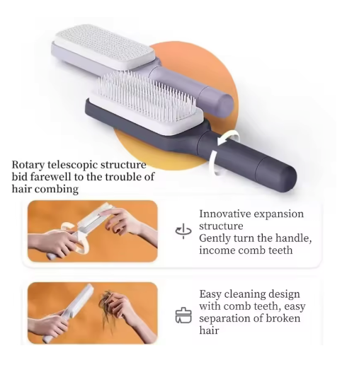 Self-Cleaning Hairbrush